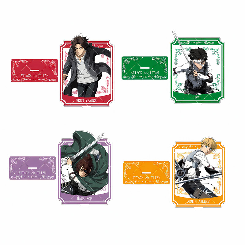 Attack on Titan 10 ซม.อะคริลิค Standee Levi Eren Mikasa อะนิเมะ Merchandise ขายส่งจํานวนมากเดสก์ท็อป