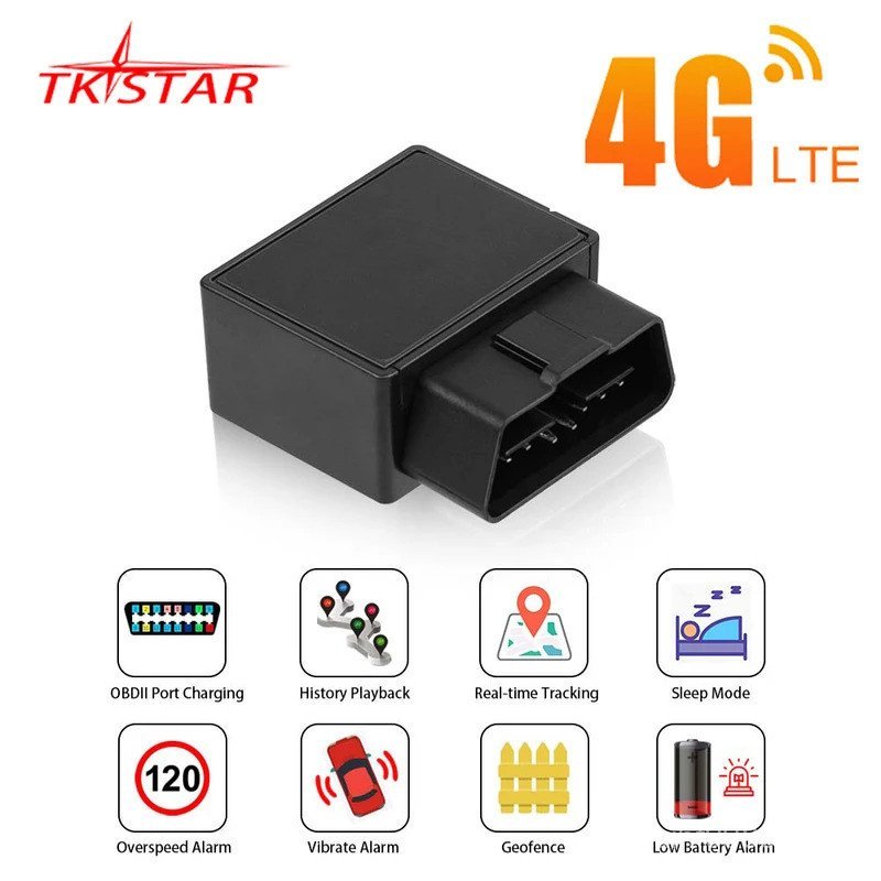 4G TKSTAR GPS Tracker รถ OBDII 16PIN OBD TKSTAR 4G MIni GPS Tracker GSM OBD2 4G อุปกรณ์ติดตาม GPS Lo
