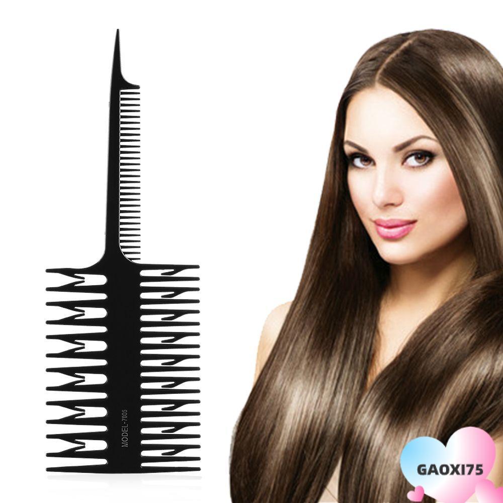 GOXI75 Salon Dyeing Tool Barber Fish Bone Shape สองด้านแยก