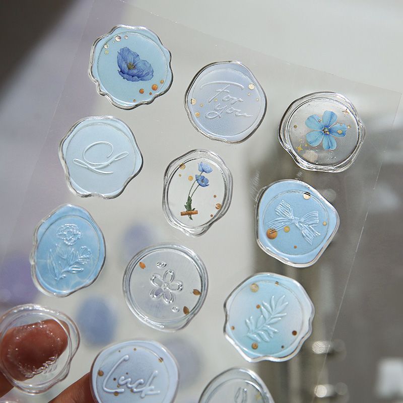 'Jun Jพิมพ์ Slush Shield Series ชุบ ขนมไหว้พระจันทร์ แร่ซีลซีล หน้ากากหยดน้ําและ贴3.23.สติ๊กเกอร์ซีลแ