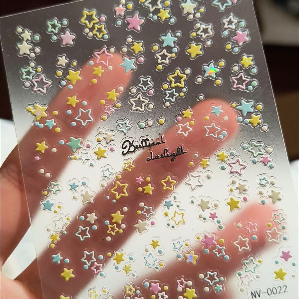สติ๊กเกอร์เล็บดาวสีสันสดใส Mini Nail Art สติ๊กเกอร์ตกแต่ง DIY สติ๊กเกอร์ติดเล็บแบบมีกาวในตัว ราคา ถูกที่สุด ดีลบีเคเค แกลเลอรีภาพที่ 4