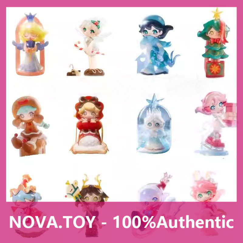 P POPMART POPMART AZURA Warm Winter Christmas Series รูปกล่องลึกลับตกแต่ง