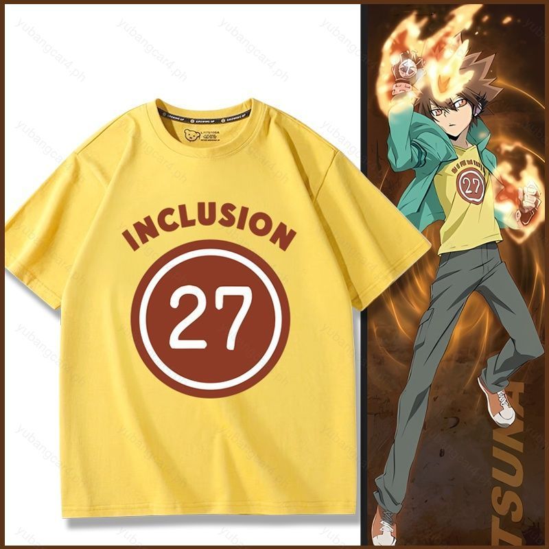 YB3 Reborn Here มา Vongola Family Style School Trip Saawada Tsunayoshi เสื้อยืดอะนิเมะ tee BY3