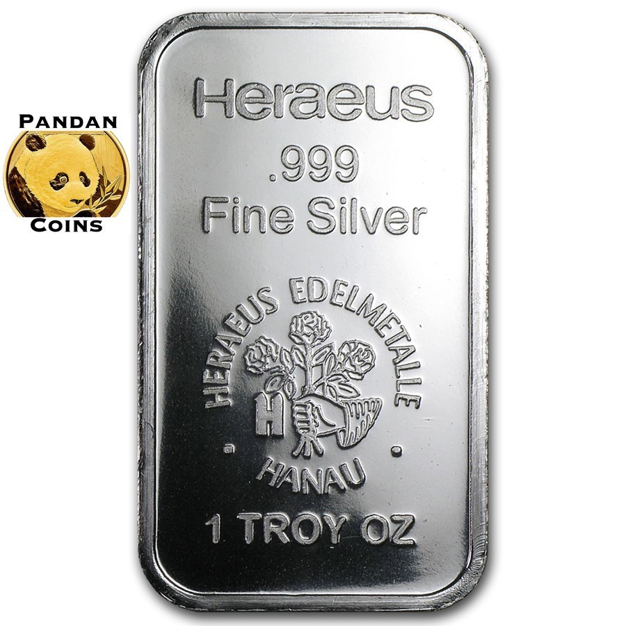 TB9 Heraeus 999 Silver Bar 1oz