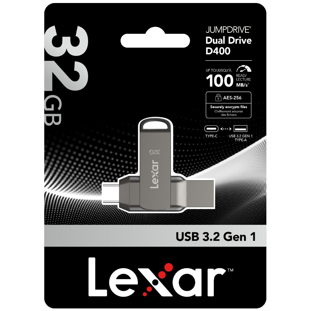Lexar D400 32GB JumpDrive Dual Drive USB 3.2 Type-C