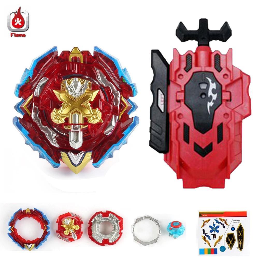 Gyro Bey Burst B-200 Xiphoid Xcalibur ยี่ห้อ Flame พร้อมชุด Launcher หรือของเล่นลูกข่างชิ้นเดียว