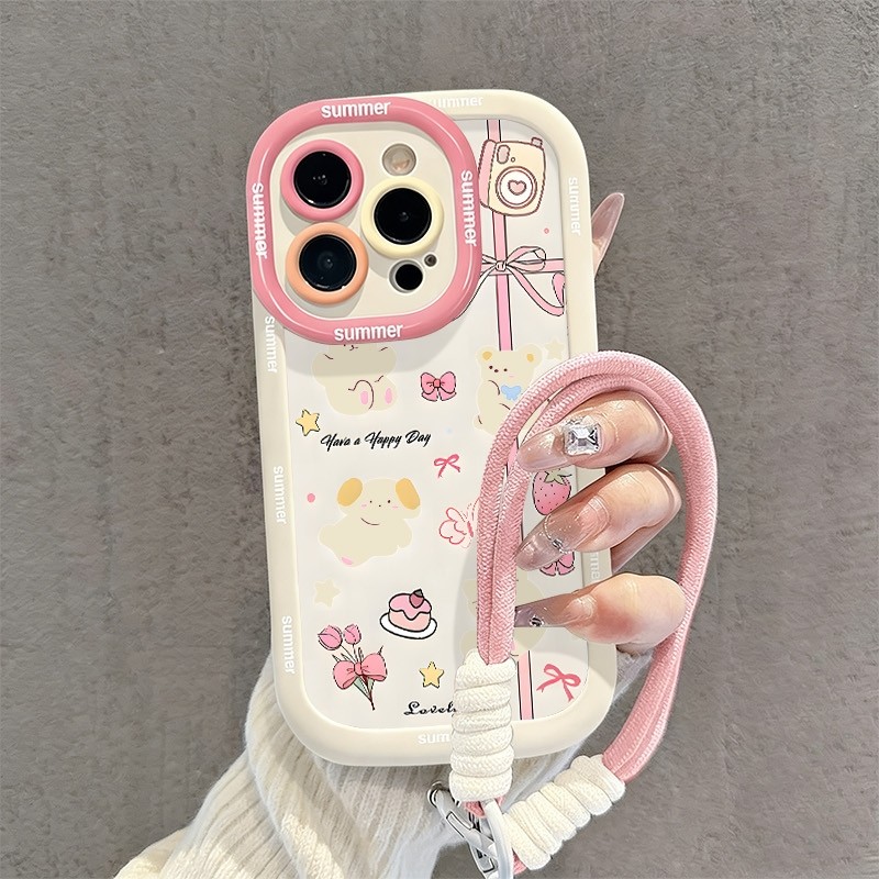 Case+สร้อยข้อมือRealme C63 C61 C53 C51 C51S C35 C33 C30 C30S C21Y C25Y C21 C20 C20A Narzo 60 50 50i 