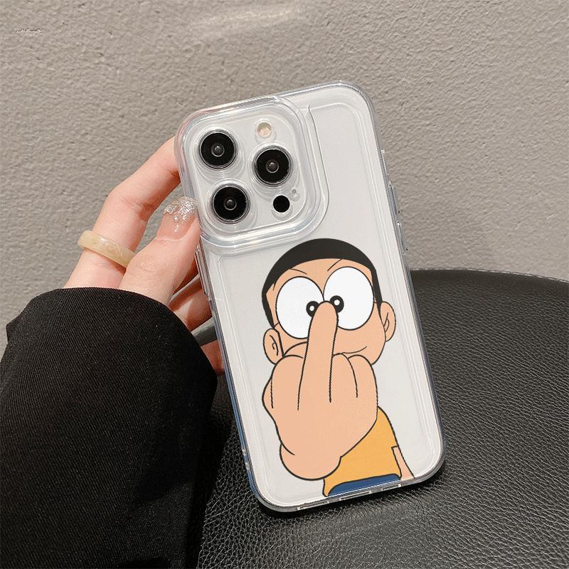 เคสโทรศัพท์ลายนิ้วกลางของโนบิตะ ใช้ได้กับ iPhone13/11/12/14/15ProMax/16Pro/15Plus/17Air,X/XR,7/8Plusเคสโทรศัพท์คุณภาพสูง
