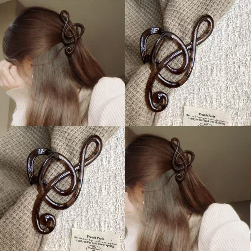 กิ๊บรัดผม Note Shark Clip แบบฝ้าเงิน สำหรับติดท้ายทอย