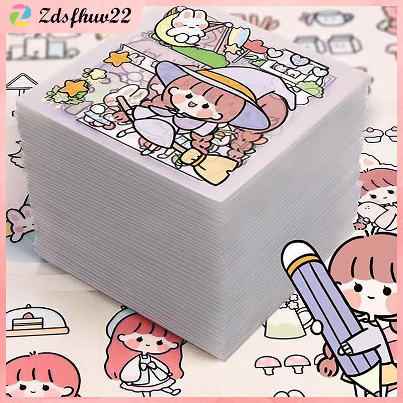 [ZFV] 50 ชิ้น Non-repetitive PET กันน้ําน่ารัก Ledger Stiers Cut-free Stiers สําหรับนักเรียนและเด็กผู้หญิง Anime Stiers TH