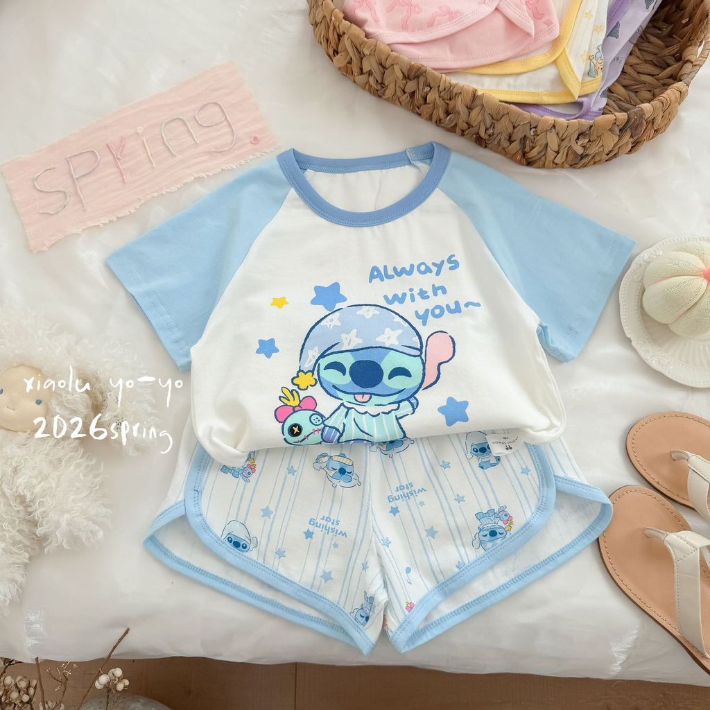 ชุดเสื้อยืดและกางเกงขาสั้นสำหรับเด็กSANRIO ลายคุโรมิ พิมพ์สีสดใส เหมาะสำหรับสวมใส่ในฤดูร้อน ราคา ถูกที่สุด ดีลบีเคเค แกลเลอรีภาพที่ 3