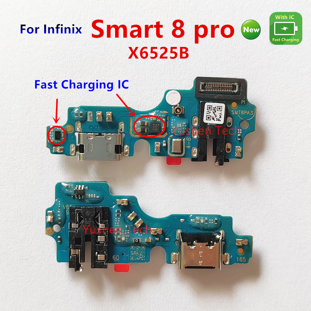 แท่นชาร์จสําหรับ Infinix smart 8 pro Fast charge X6525B USB Charger Board พอร์ตชาร์จ Type-C BOARD