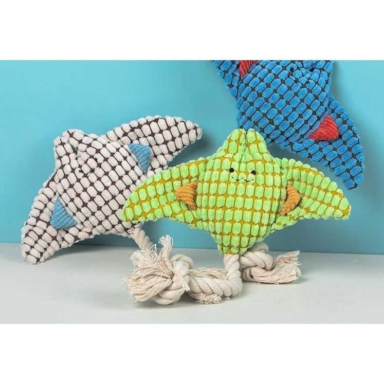 HQ Velcro Fish Toy Bite-Resistant Non-Folding Non-Tie Hands เหมาะสําหรับสัตว์เลี้ยงทํางานโรงเรียนพัก