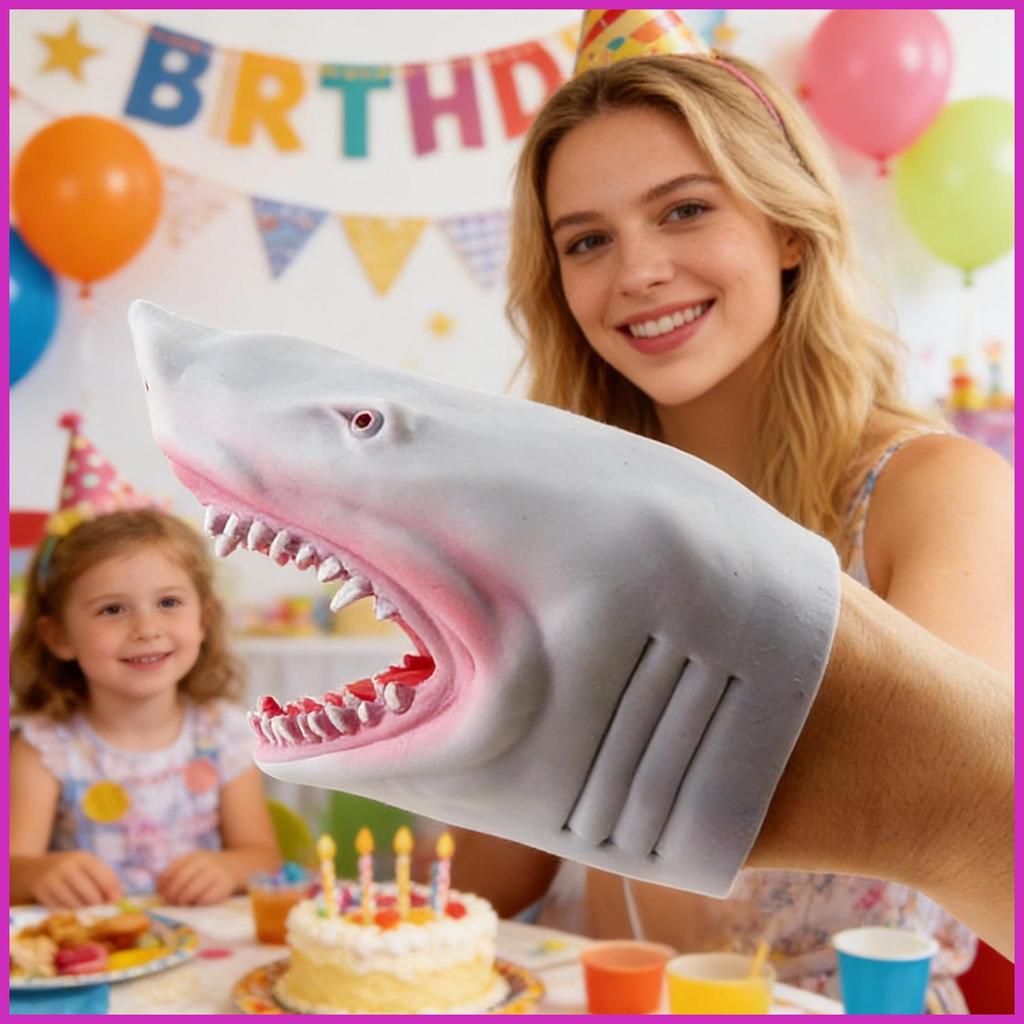 Shark Hand Puppet บทบาทเล่นที่สมจริงของเล่น Shark Hand Puppet สําหรับเด็กสําหรับสระว่ายน้ํา Home Par