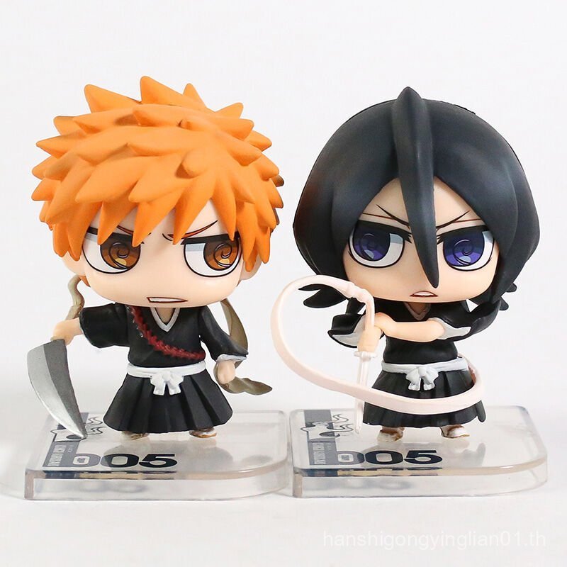 2 ชิ้น/ล็อตอะนิเมะ BLEACH Kurosaki ichigo Kuchiki Rukia รูปปั้นของเล่นไม่มีกล่อง HRPO