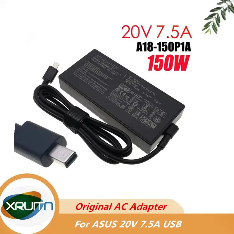 20V 7.5A 150W AC Adapter Charger สําหรับ ASUS ROG Zephyrus V16 V3607 V3607VJ V3607VU A24-150P1A แล็ป