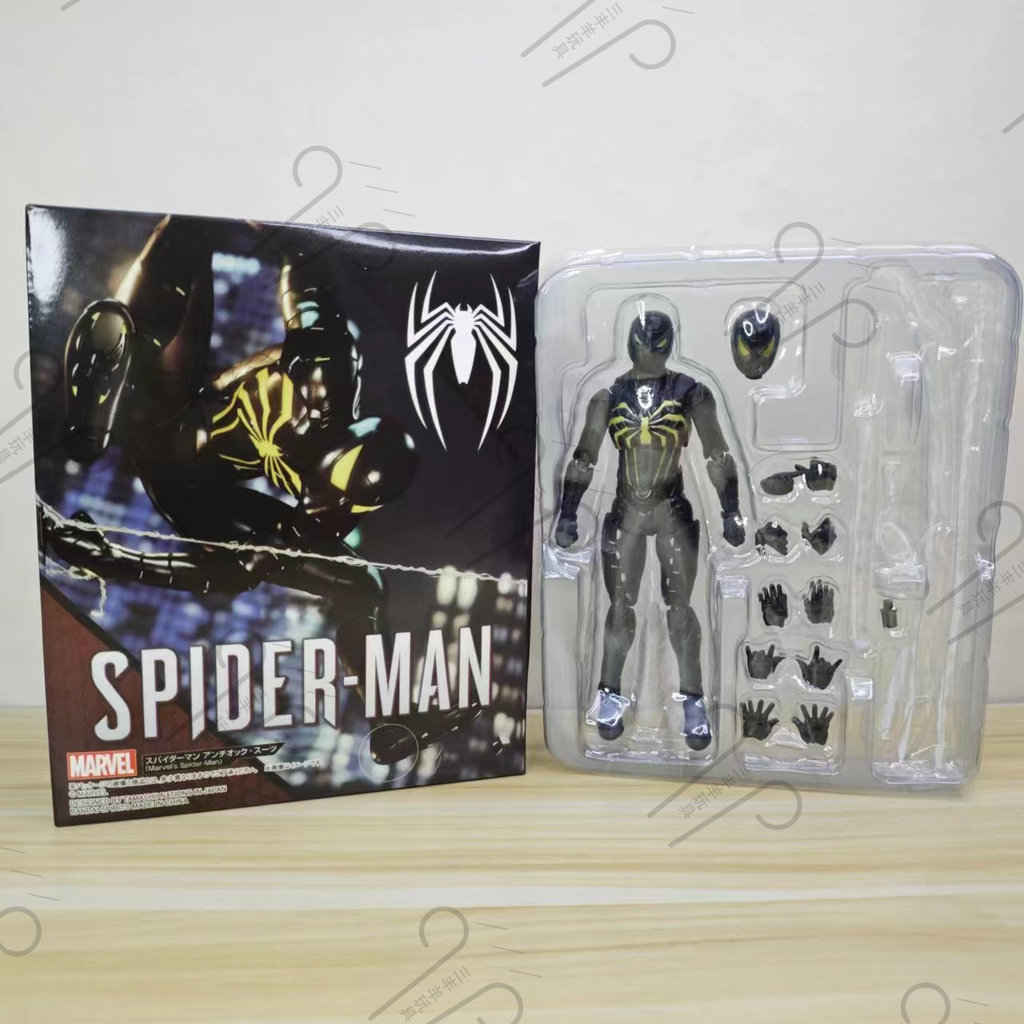 SHF Avengers Marvel Spider-Man PS4 Anti-Octopus Suit Action Figure ของเล่นฟิกเกอร์ตกแต่งโมเดล