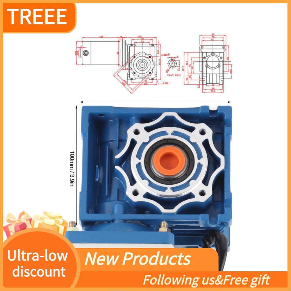 treee มอเตอร์เกียร์สแตนเลส 90 วัตต์ 2200 รอบ/นาที XD5D90-24A121SRV-RV40 Reduction Ratio DC 12V ขนาดเ