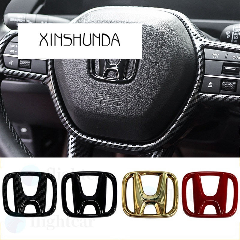 XSD 1 X ABS HONDA พวงมาลัย H โลโก้สติกเกอร์สัญลักษณ์สําหรับ Honda Civic Accord Odyssey CRV CITY Jazz