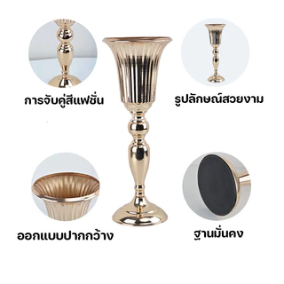 แจกัน แจกันเหล็กทอง แจกันไฮโดรโปนิกส์เหล็กดัดสีทอง โรแมนติก สําหรับตกแต่งบ้าน งานแต่งงาน โรงแรม