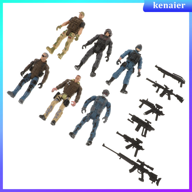 Action Figure Guns Figures Army Crawling ของเล่นทหาร kenaier