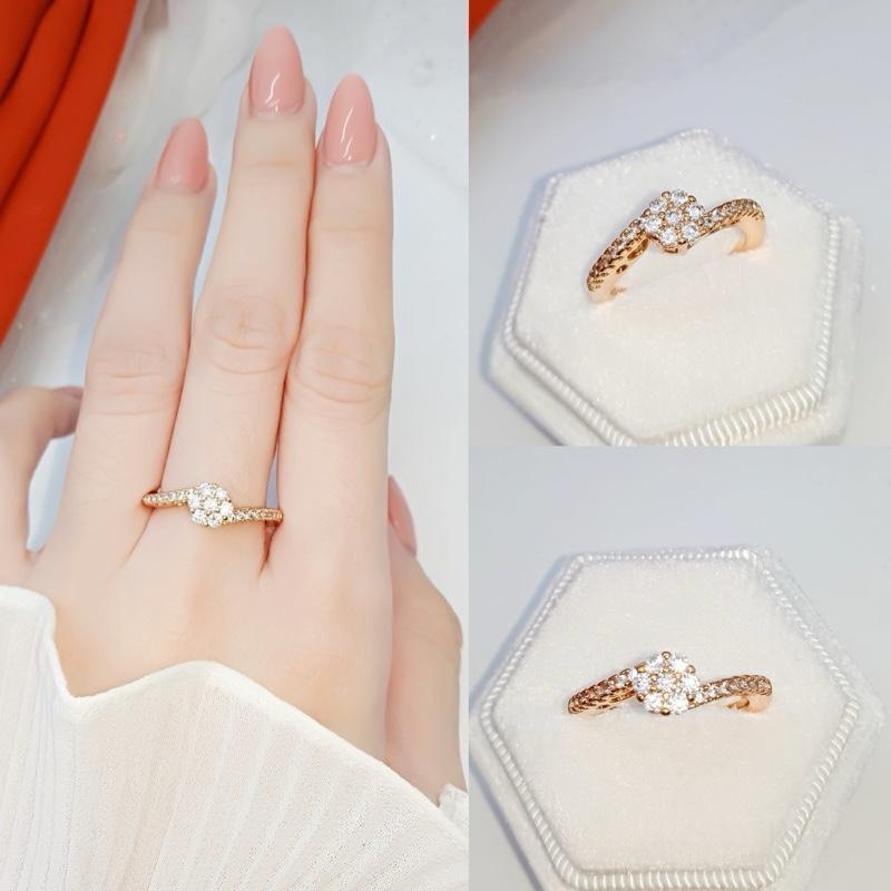 แหวนไทเทเนียมผู้หญิงลายดอกไม้ C201BI