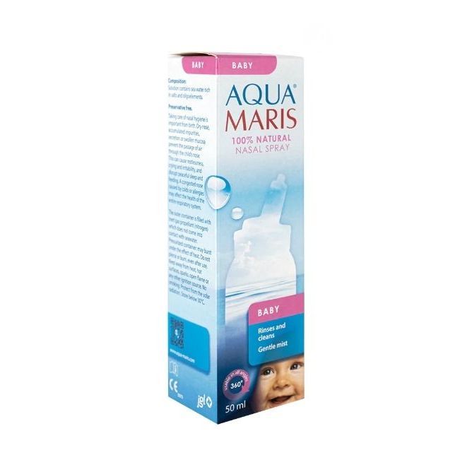 อควา มาริส เบบี้ สเปรย์พ่นจมูก สำหรับเด็กเล็ก 50 มล. Aqua Maris Baby Nasal 50 ml.