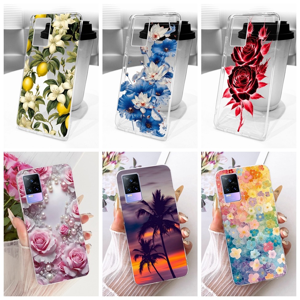 ฝาครอบใส Vivo Y73 เคสน่ารักแฟชั่นผีเสื้อตลกทาสีปลอก Vivo V2146 V2212 V2168 V2059