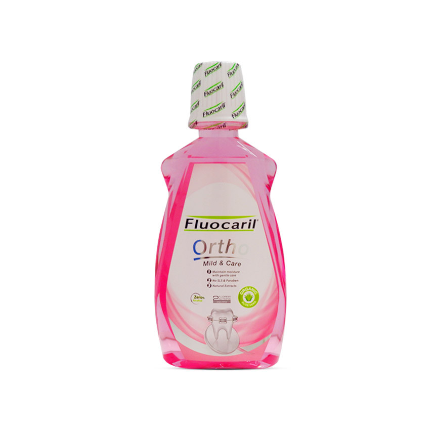 Fluocaril Ortho 123 น้ำยาบ้วนปากสำหรับคนจัดฟัน ขวด 500 ml