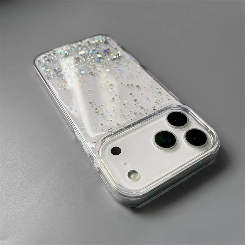 แฟชั่นElegant Shining Sequins SoftสําหรับIPhone 17 Pro Max Air 16 15 14 13 12 Pro MaxกันกระแทกกันชนClearป้องกันฝาครอบ