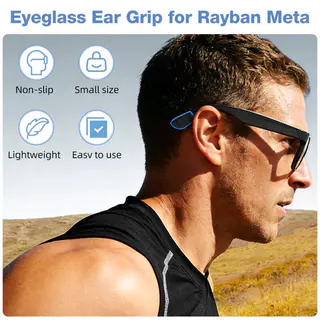 HdoorLink ซิลิโคนกันลื่นแว่นตา ขนาด 2 ชิ้น ออกแบบมาสำหรับ Ray-Ban Meta, Wayfarer (Gen2), Skyler และ Headliner (Gen2)