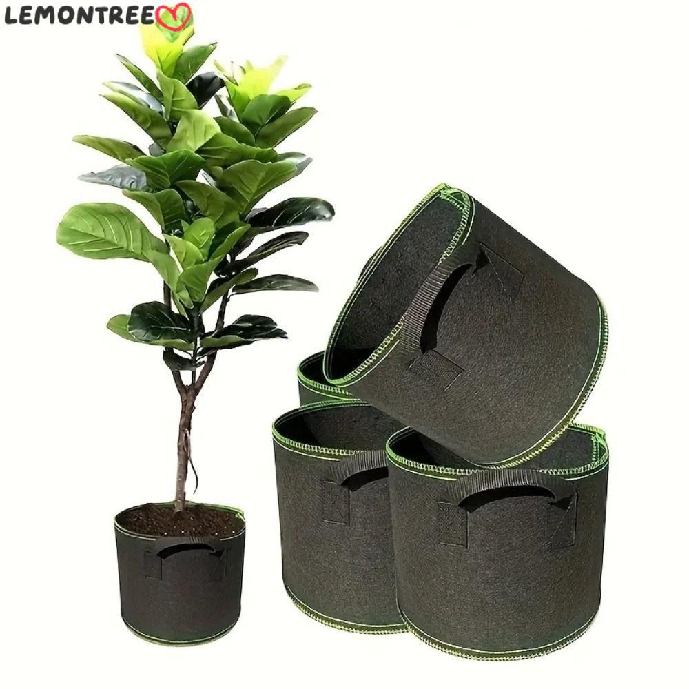 LEMONTREE 1/3/5/7/10 Gallon Garden Planting Bag, Felt with Handles Grow Bag, High Quality Garden Too