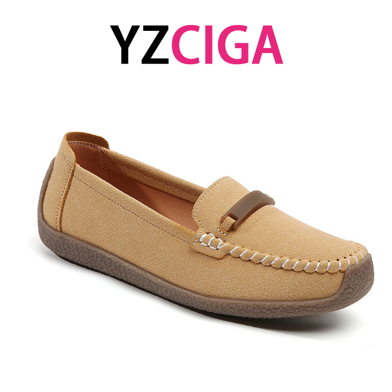 YZCIGA 2025 รองเท้าไม่มีส้นสำหรับผู้หญิง แฟชั่น น้ำหนักเบาทองแมทช์ง่ายและสวมใส่ง่ายในฤดูร้อน