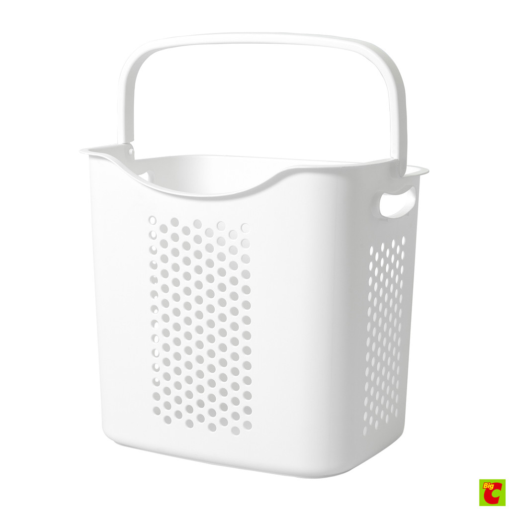 เบสิโค ตะกร้าผ้ามีหู รุ่น 1025 สีขาว