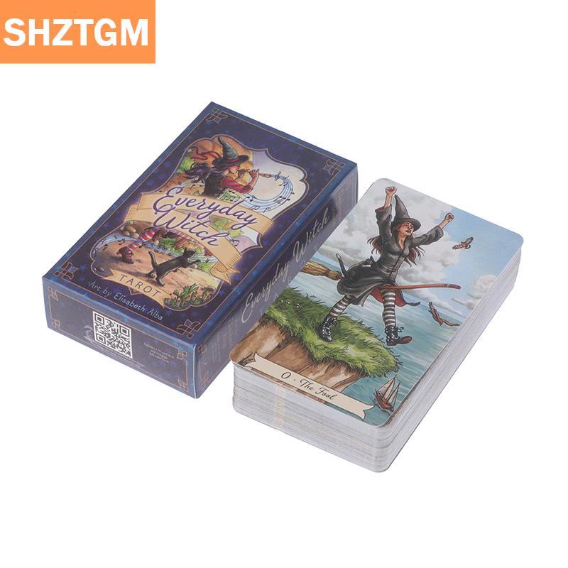 [COD] SHZTGM Tarot Cards Tarot Cards หนังสือภาษาอังกฤษทุกวัน Witch TAROT การ์ดเครื่องมือ