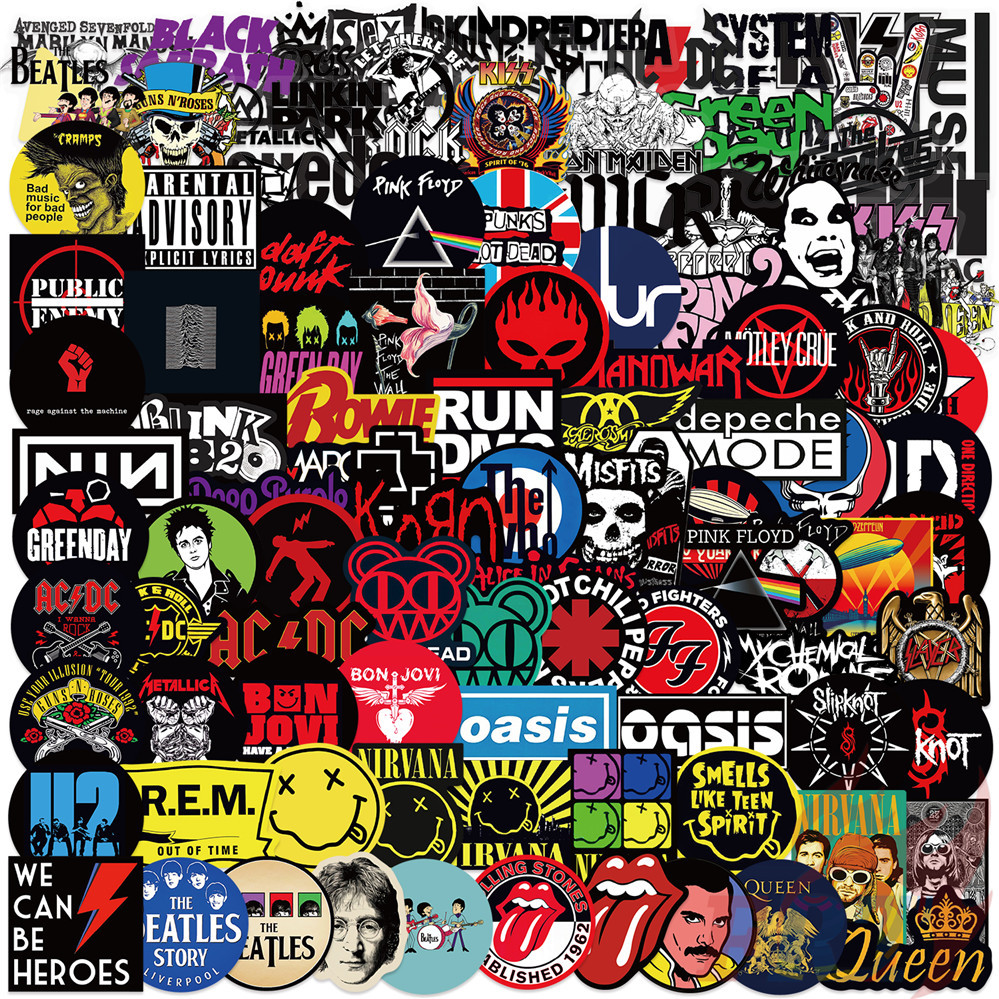 105ชิ้น/เซ็ต ❉ Rock Band Logo Series 02 สติ๊กเกอร์ PET ❉ สติ๊กเกอร์สติ๊กเกอร์แฟชั่น DIY Doodle กันน้