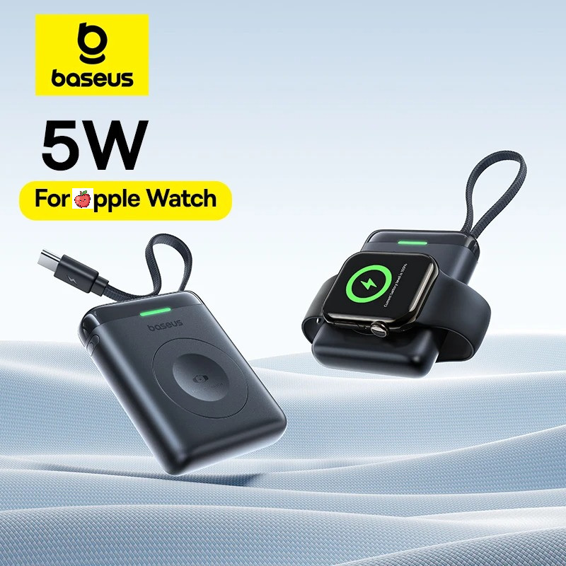 Baseus 5W Magnetic Wireless Charger สําหรับ @pple Watch USB-C สายเคเบิลในตัวสําหรับ @ pple Watch S1-