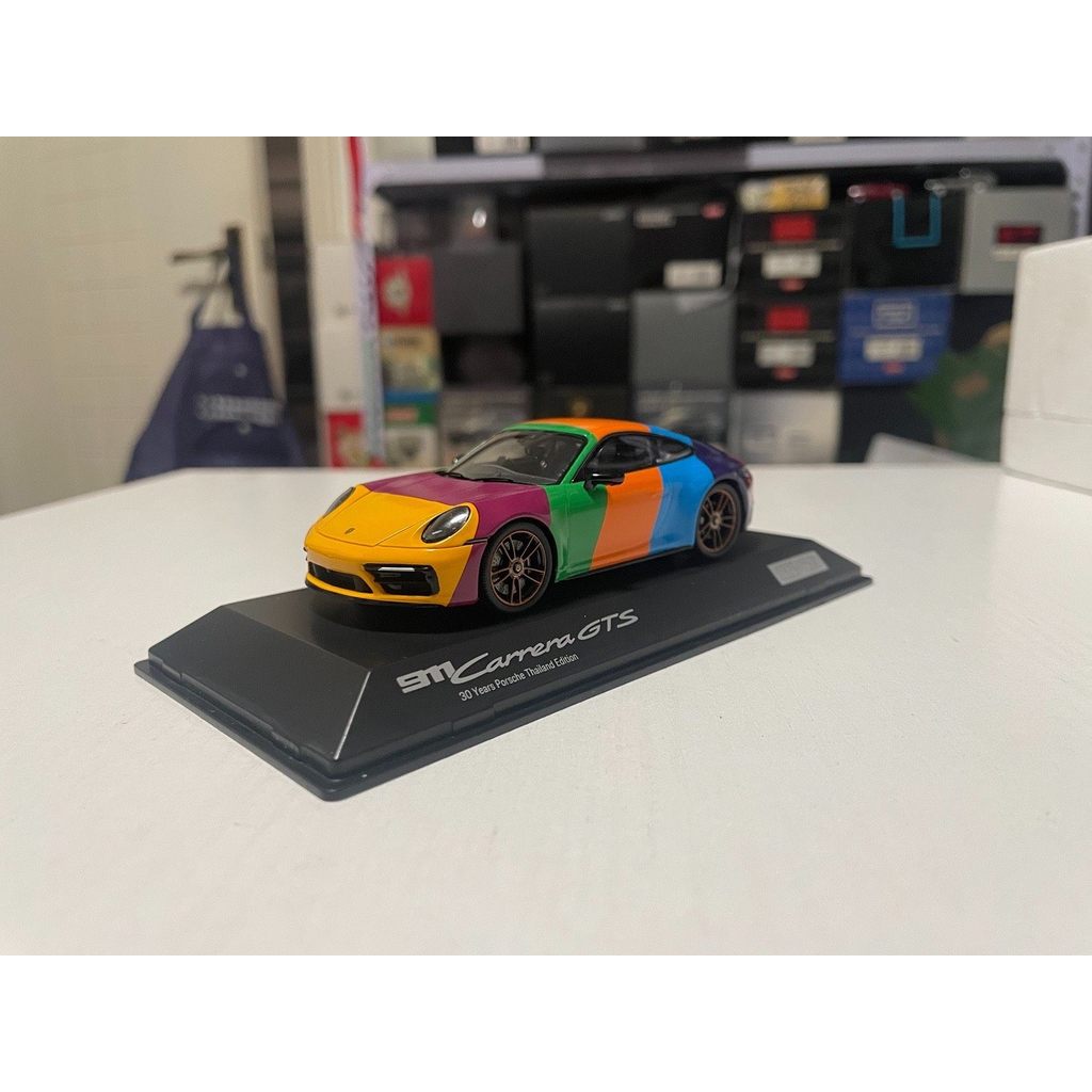1: 43 Spark Porsche 911 992 Carrera GTS 30th Anniversary โมเดลรถยนต์โมเดลไทย