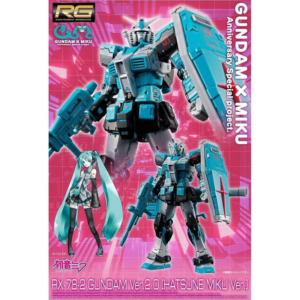 RG PREMIUM BANDAI RX-78-2 Gundam Ver. 2.0 [Hatsune Miku Ver.]