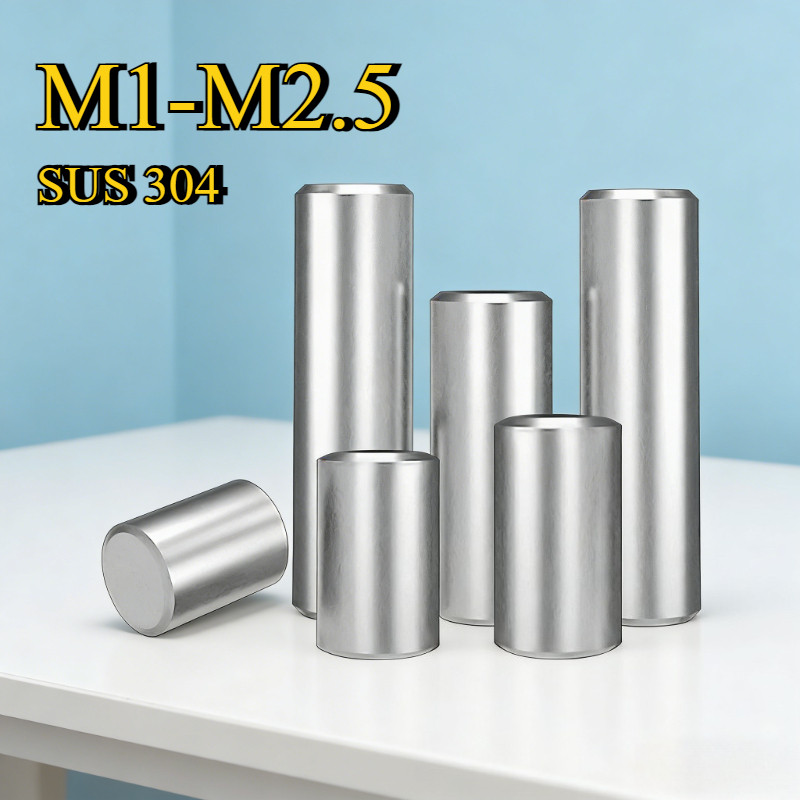 [FGH-G1] หมุดพิน ปิ๊น สลัก แกนเดือย สแตนเลส 304 กลม M1/M1.5/M2/M2.5