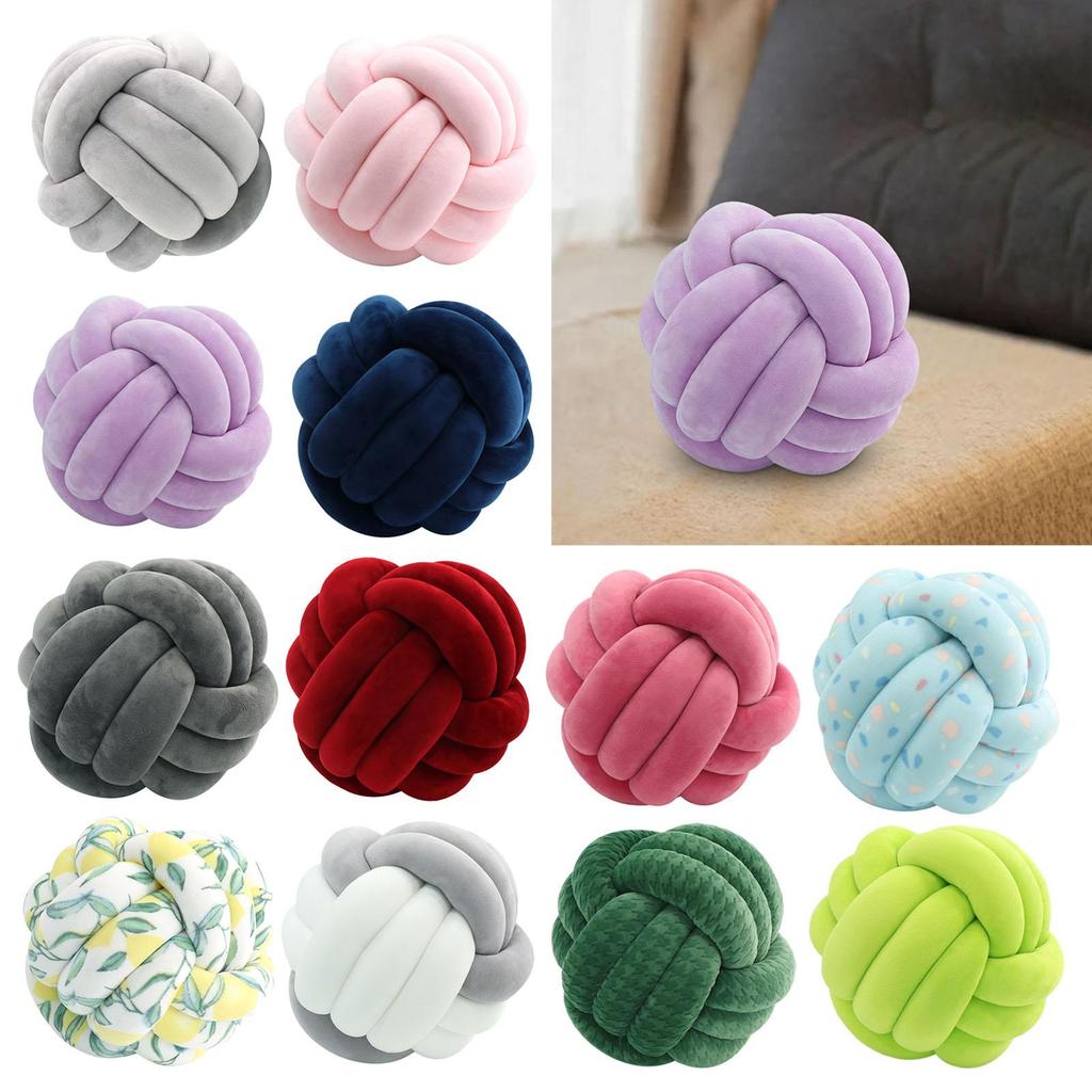 [Whgirld8] หมอนผูกปมหมอน Plush เบาะที่นอนหมอนยัดไส้หนา Handmade Knot หมอน Ball สําหรับเก้าอี้เตียงโซ