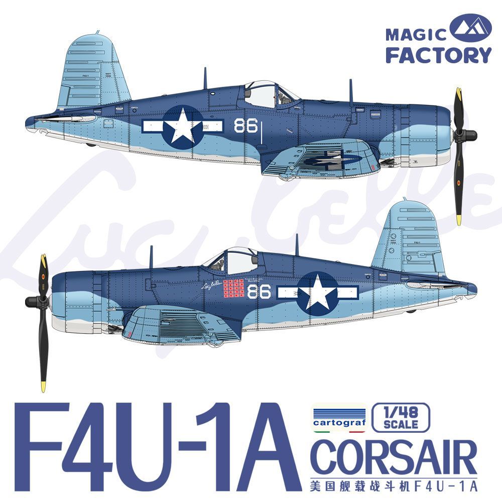 คลังสินค้าพร้อม Fast Shipping Magic Factory MF-5003 1/48 American Carrier Fighter F4U-1A ประกอบพลาสต