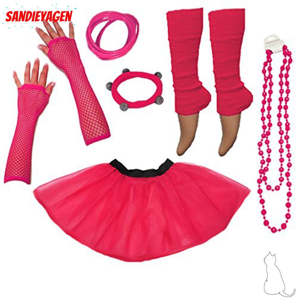 SANDIEYEAN Neon 80s Leg Warmer Prom party ต่างหู Hen Party
