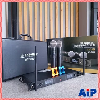 รุ่นกล่องพลาสติก MICROTECH MT-333D ไมค์ลอยมือถือคู่UHF ไมค์โครโฟน ไมค์ลอย คลื่นความถี่ถูกต้องตาม กสทช MT 333 D MT 333...