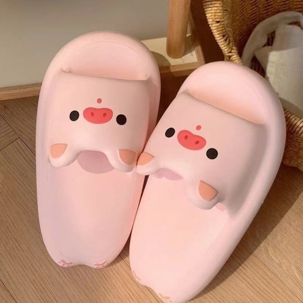 รองเท้าแตะแจ๊กเก็ตผู้หญิงเบาพิเศษกันลื่นระงับกลิ่นกายสาวรองเท้าแตะสีชมพูลูกหมูสุดนุ่มและน่ารักสำหรับ