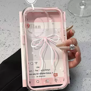 เคสสำหรับ OPPO Reno 16 16F 15 15F 14 14F 5G, OPPO Reno 16 15 14 Pro, OPPO Reno 15 Pro Max เคสโทรศัพท์ลายโบว์น่ารัก เคสกันกระแทกสองชั้นแบบนุ่ม 2-in-1