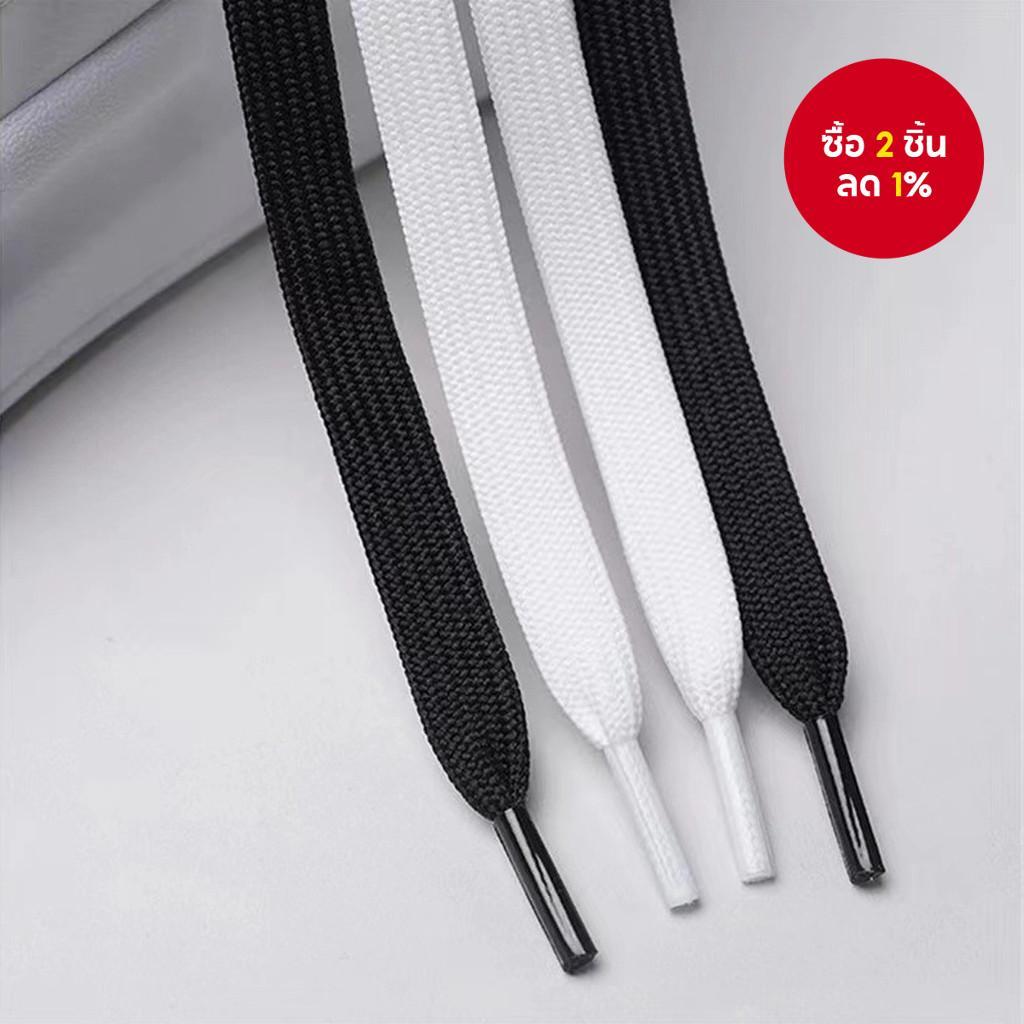 เชือกรองเท้าตรงคุณภาพสูง 1 คู่ - กว้าง 5/16 สำหรับรองเท้ากีฬาและรองเท้าบู๊ต