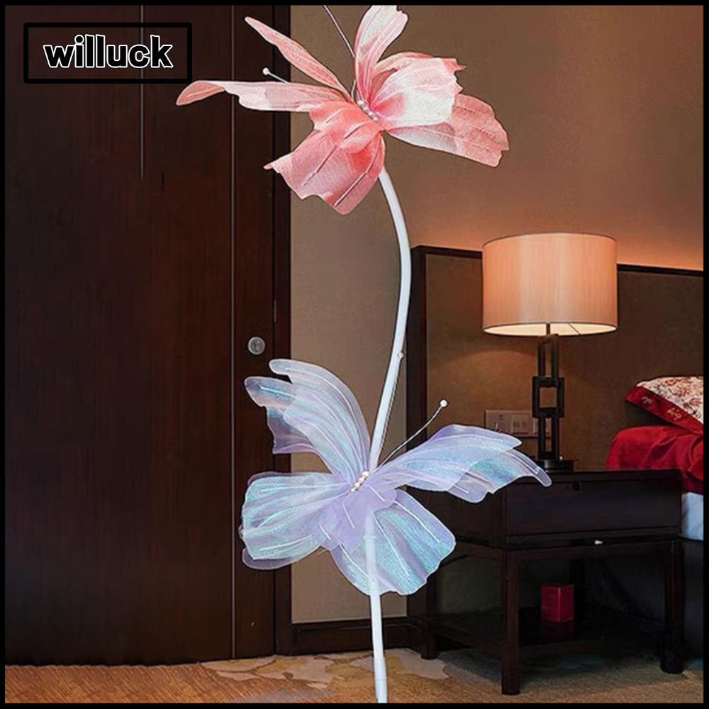 WILLUCK ดอกไม้ผีเสื้อประดิษฐ์,สีสัน 50 ซม.ผีเสื้อขนาดใหญ่,พื้นหลังดอกไม้ปลอมดอกไม้ประดิษฐ์ยักษ์การถ่ายภาพ Props Party Supply