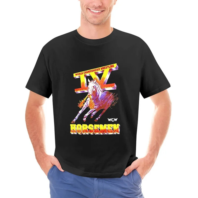 เสื้อยืดโลโก้ WCW-Four-4-Horsemen-Wrestling-Legends ขนาด S ถึง 2XL