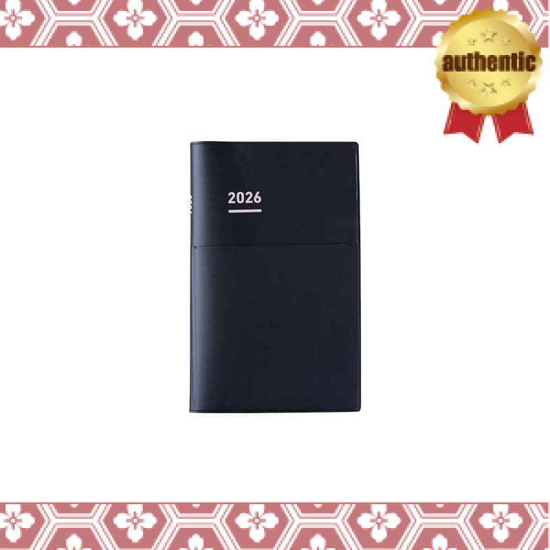 Kokuyo Jibun Techo Biz Planner 2026 Monthly A5 Slim Matte Black NJB1D-26 Starts in December 2025